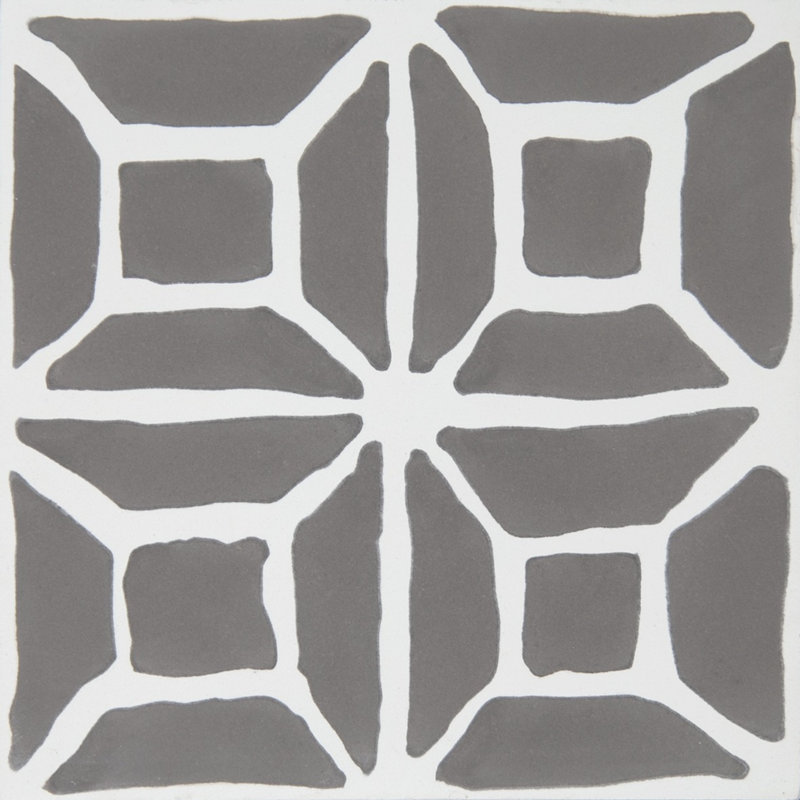 Carreau de ciment 8 po x 8 po Durrell par Trina Turk, Noir