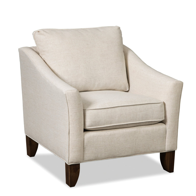 33" Wide Polyester Armchair, Nomad Snow Crypton®
