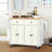 43.3'' W Rolling Kitchen Island Cart with Storage Cabinet, Solid Wood Top and Locking Wheels-86787617