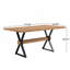 Table de salle à manger à pieds en X (naturel)