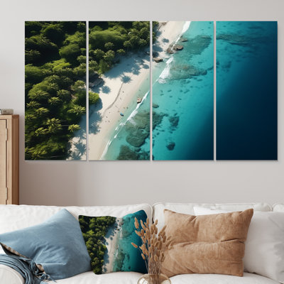 4 pièces d'art mural Relaxing Beach