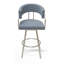 Matera Upholstered Stool with Metal Frame