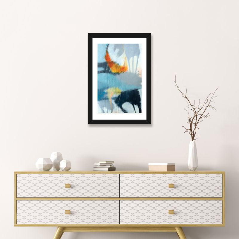 « shadows » par sidsel brix-reproduction d’art, H 24 po x l 16 po x P 1 po, Papier avec cadre noir
