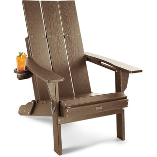 Chaise Adirondack, chaise Adirondack surdimensionnée en PEHD pliable avec porte-gobelet