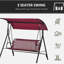 Banc 3 balançoires avec auvent ajustable - pour le jardin extérieur, le patio, le filet
