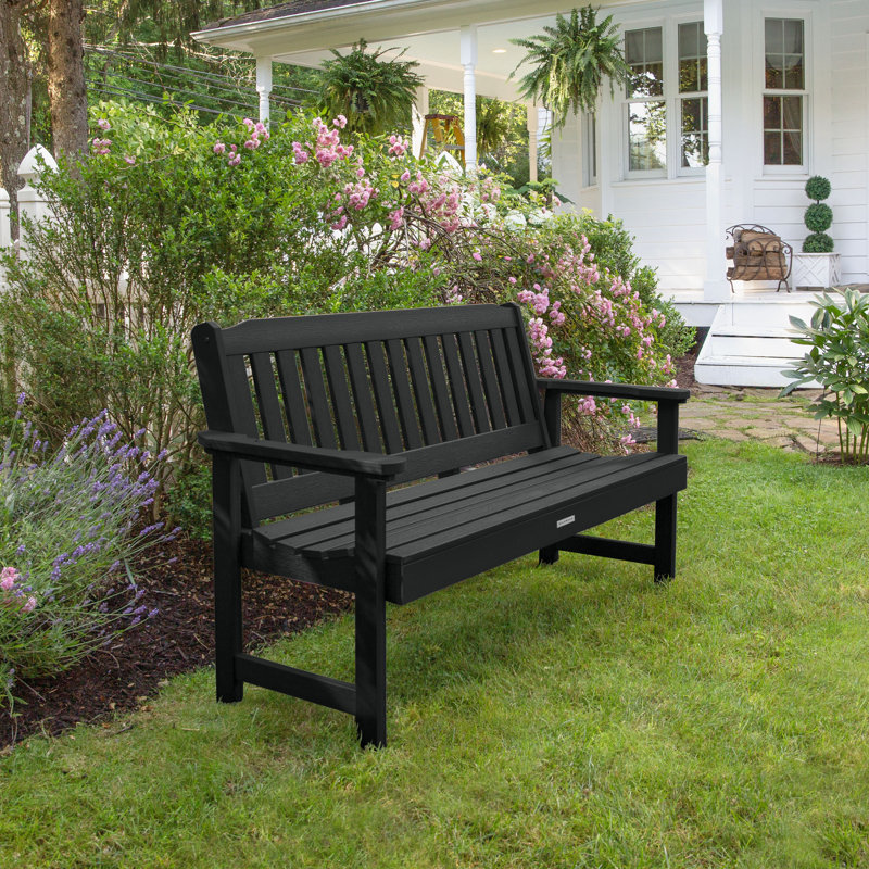 Banc de jardin en plastique Arbnora, Noir