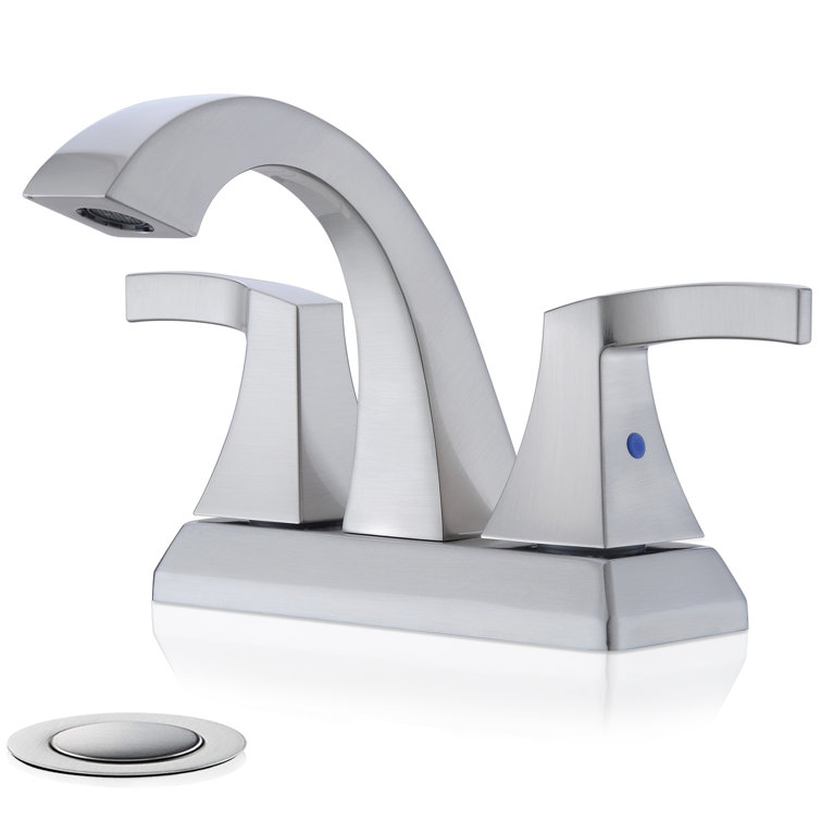 Centerset Bathroom Faucet with Drain Assembly