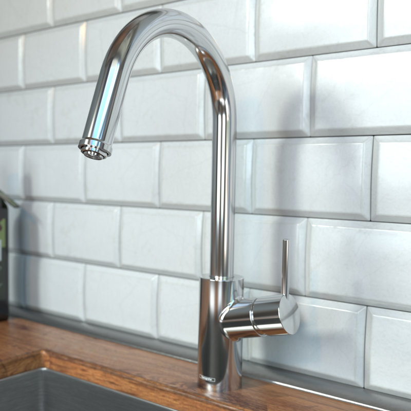 Robinet de cuisine à poignée simple Talis S² avec poignée et conduites d'alimentation, Chrome