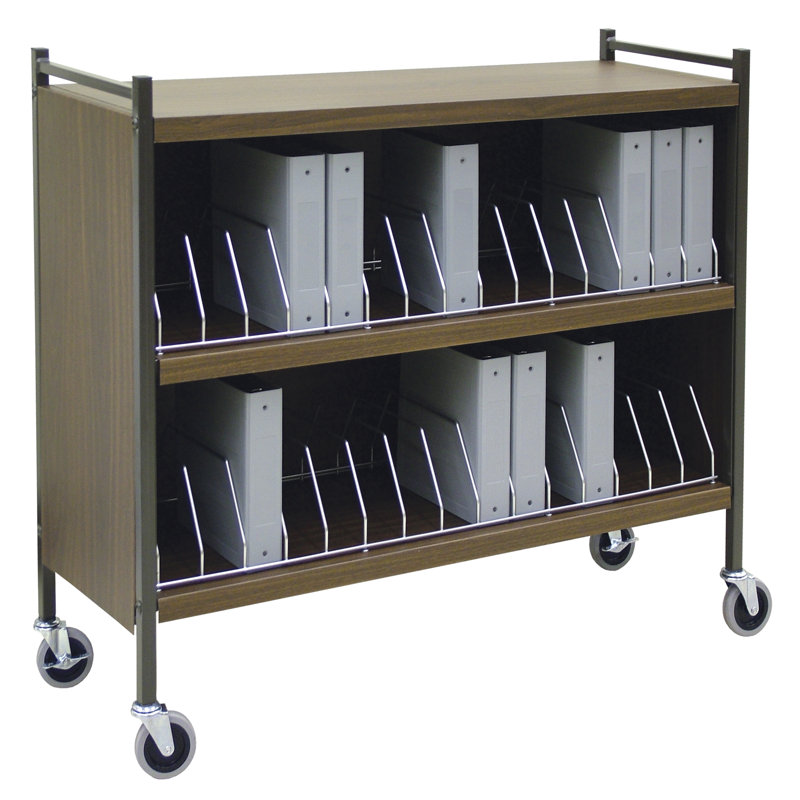 43.75'' H x 49.75'' W File Cart with Wheels, Beige