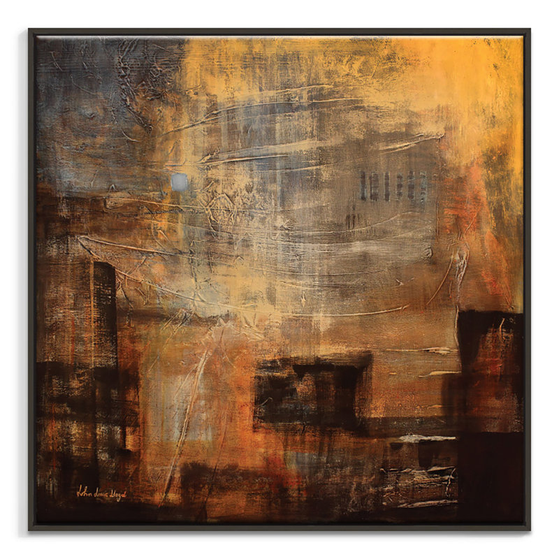 Cool Change by John Louis Lioyd - Painting on Canvas, 61cm H x 61cm W, Black Floater Frame