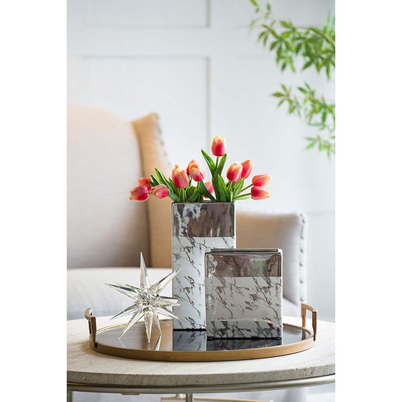 Vase de table Mattice, H 7,5 po x l 6,9 po x P 3,5 po