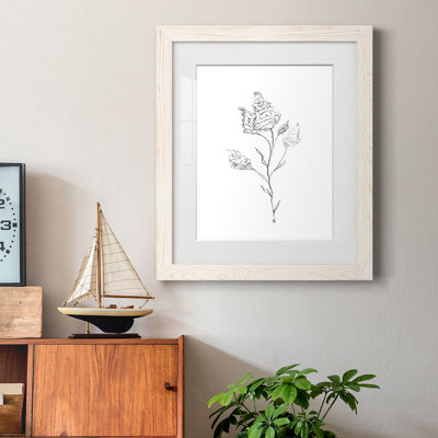 Croquis floral - reproduction de cadre photo sur papier