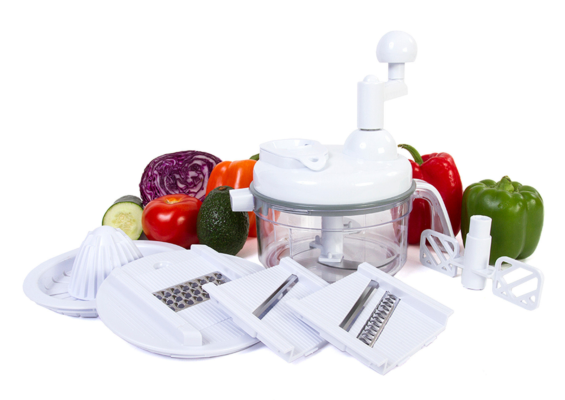 Kitchen + Home 7 in 1 Manual Food Processor