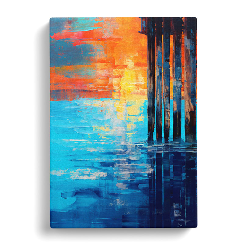 Pier Abstract Art - Wrapped Canvas, 76cm H x 50cm W x 3cm D