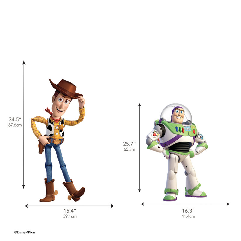 Disney Buzz Lightyear and Woody Wall Decals