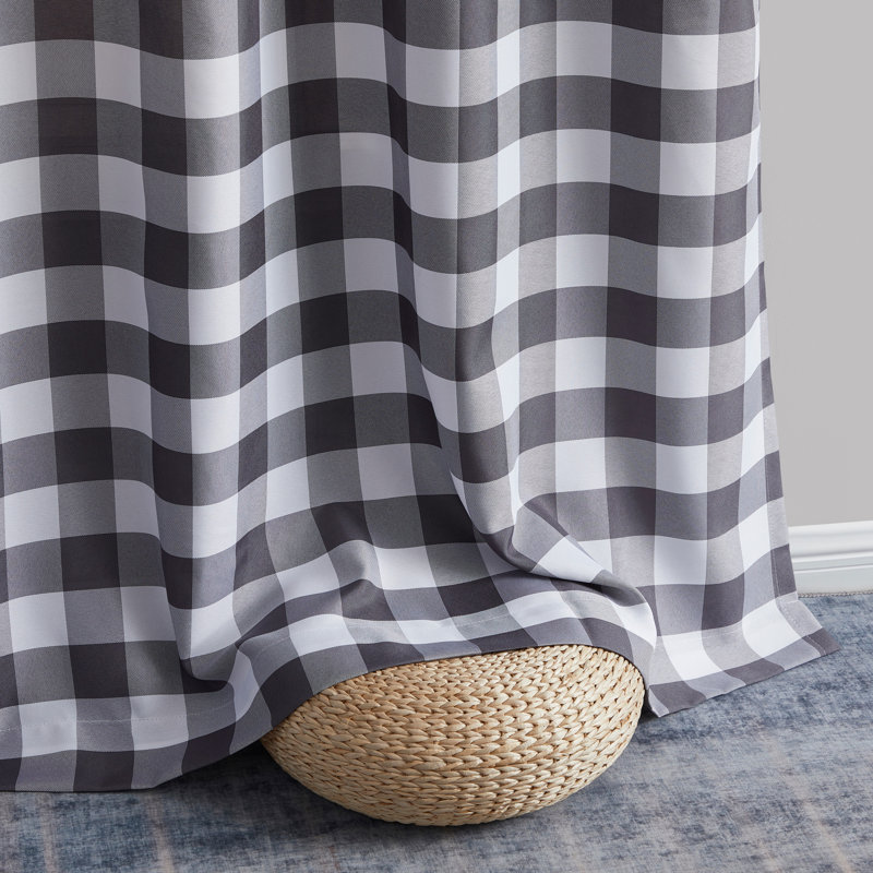 Fallbrook Polyester Light Filtering Curtain, Gray, 54" W x 72" L
