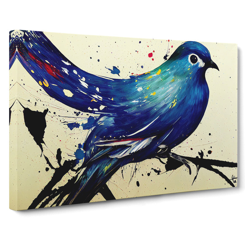 Dove Bird Splash Vol.3 Abstract - Wrapped Canvas, 35cm H x 50cm W x 3cm D