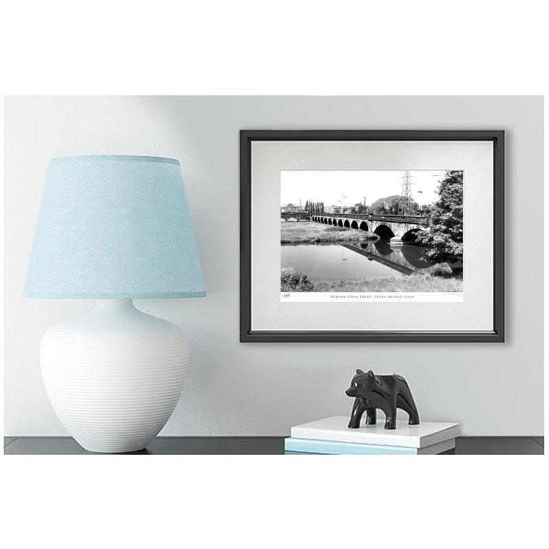 Burton Upon Trent, Trent Bridge C1960 - Single Picture Frame Print, 28cm H x 36cm W x 2.3cm D