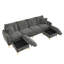 4 Seater Chenille Chaise End Sofa-921421339