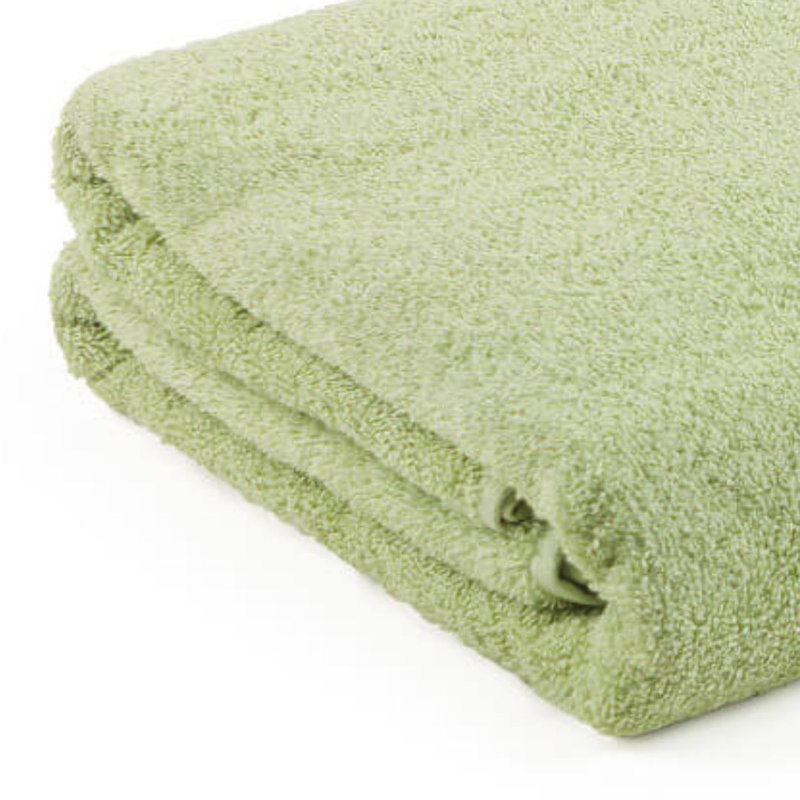 Ethan Cotton Midweight Bath Towel, Light Green