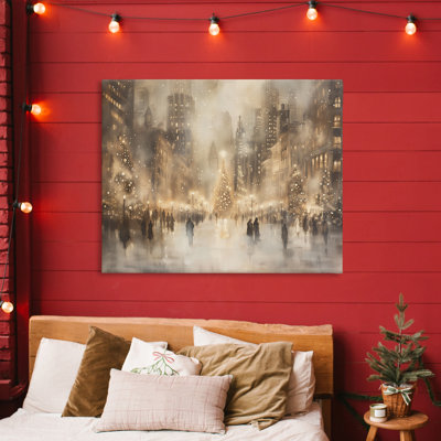 Toile de Noël à New York, conception par Arlington Prints