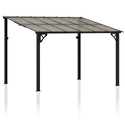 Pergola murale avec toit incliné 10 'x 12' Lean to Gazebo