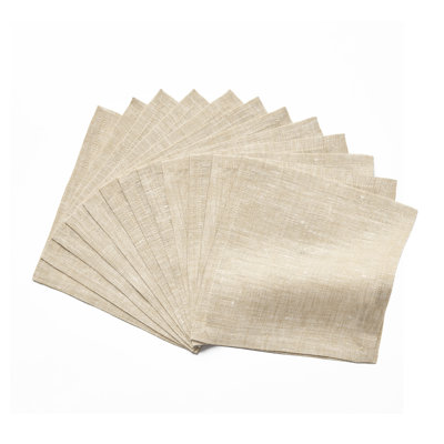 100% Pure Linen Cocktail Napkins - Athena