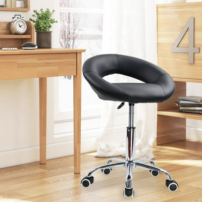 Chaise de travail semi-circulaire à dossier bas