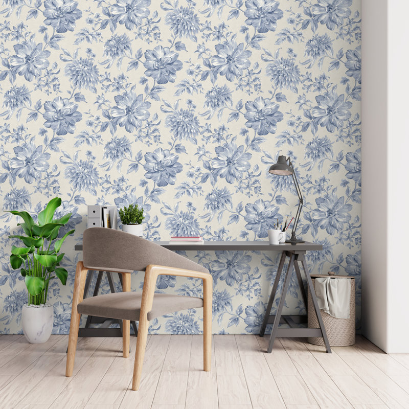 Arcilia 10.5m x 52cm Wallpaper Roll, Blue