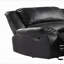 Fauteuil inclinable en cuir synthétique noir Zuriel