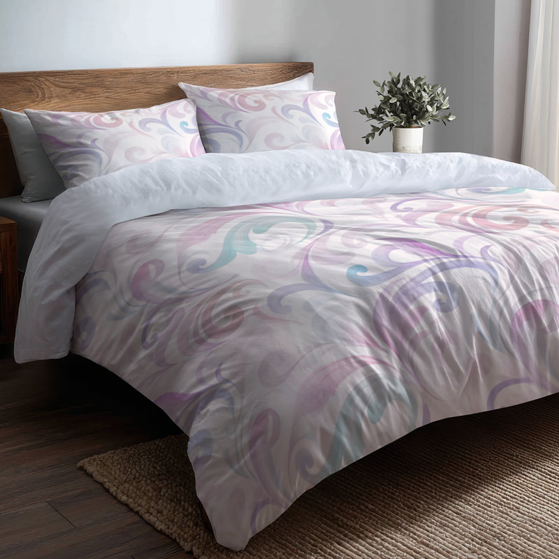 Ensemble de literie 3 pièces Boho - Ensemble de housse de couette et de coussin décoratif à motif cachemire