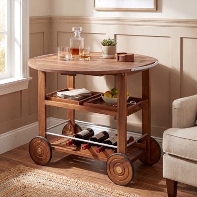 Chariot-bar en bois Porsha