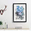 Chephren Lake In Canada Watercolour - Picture Frame Graphic Art-56923263-56923264