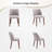 Upholstered Dining Chair with Wood Legs, Wing Backrest, Wooden Kitchen Chair with Thick Cushions-2068405992