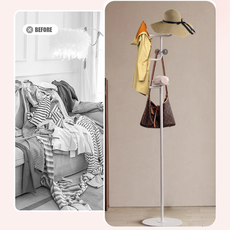 Coat Rack Freestanding With Marble Base