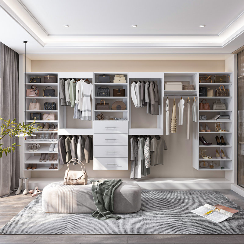 Modular Closet System, Versatile and Customizable Walk-In Design for Efficient Storage and Organization, 64" Wide