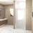 34"X 72" Pivot Shower Door, Aluminum Frame, Half Frame,1/4"(6Mm) Tempered Glass Explosion Proof Film-120984797