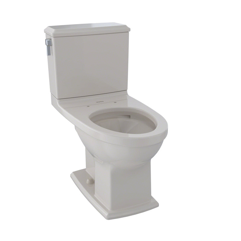 Connelly® Dual-Flush Elongated Two-Piece Toilet (Seat Not Included), Sedona Beige, Left-Hand