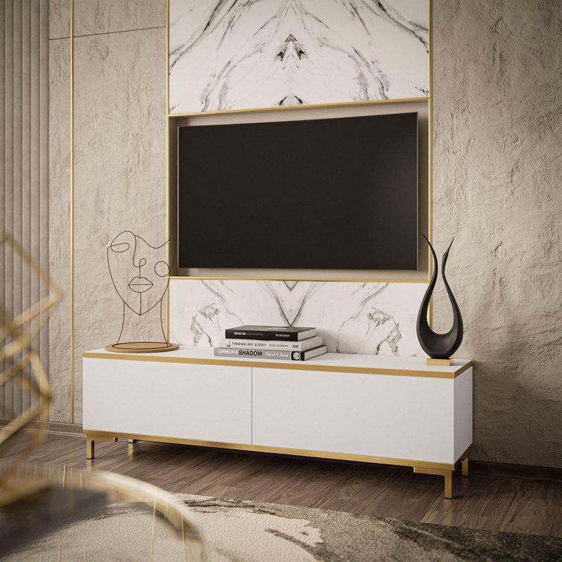 Alexzandrya Unfinished TV Stand for TVs up to 65", White