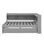 Full Size L-Shaped Bookcases Bed With Power Outlets, USB Charging Ports,Two Drawers-908890153