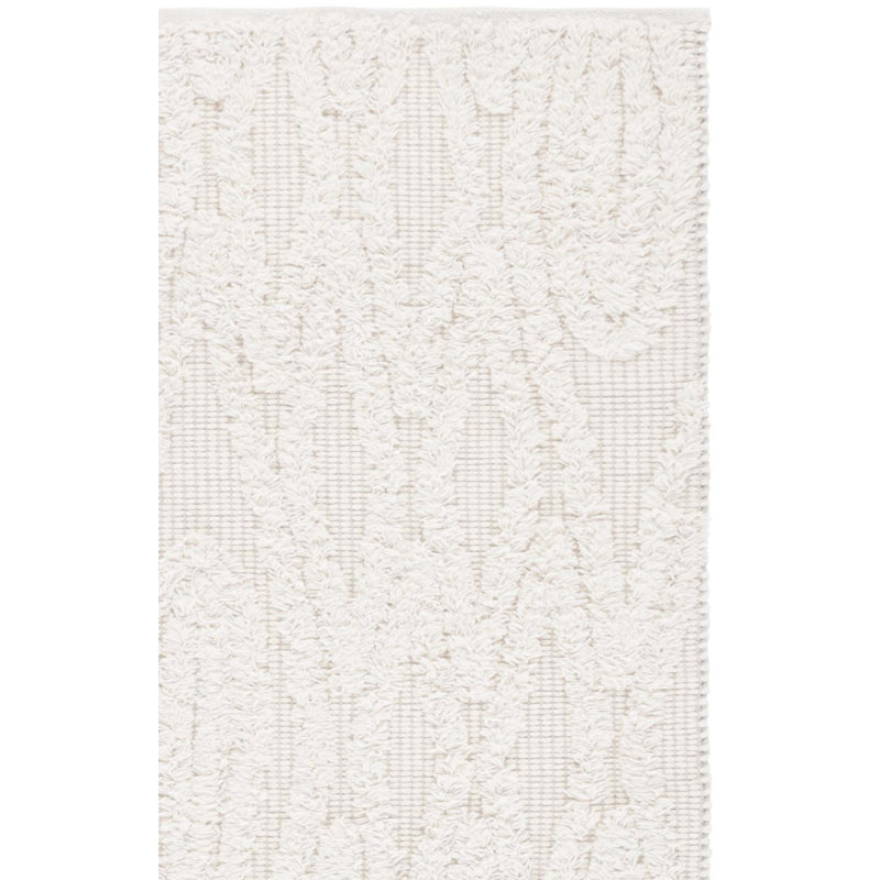 Tapis ivoire en laine / coton touffeté à la main Natura 962, Rectangle 4 pi x 6 pi