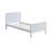 White Solid Wood Panel Twin Bed