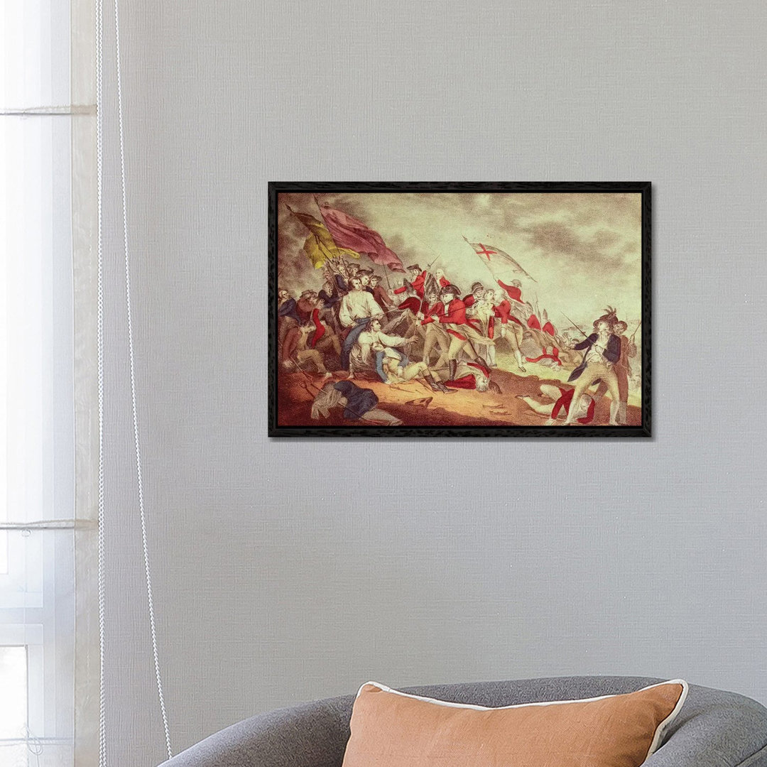 Battle At Bunker's Hill von Currier & Ives - Galerie-umwickelte Leinwand Giclée auf Leinwand