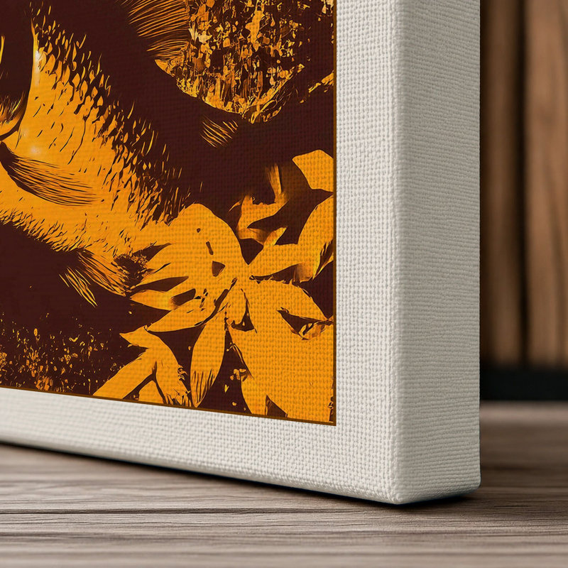 Facing Fish Boho - Print, 30x20 - 76.2 x 50.8 cm, Cream Border