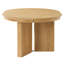 Table de salle à manger ovale extensible, table de cuisine de ferme moderne avec base piédestal et patins réglables-1577109641