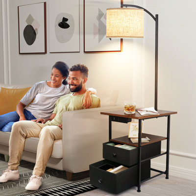 58.66" Tray Table Floor Lamp With USB & Outlet