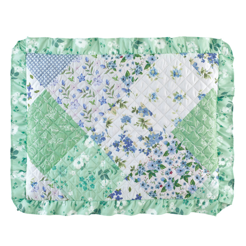 Garden Patchwork Ruffle Edge Pillow Sham Set