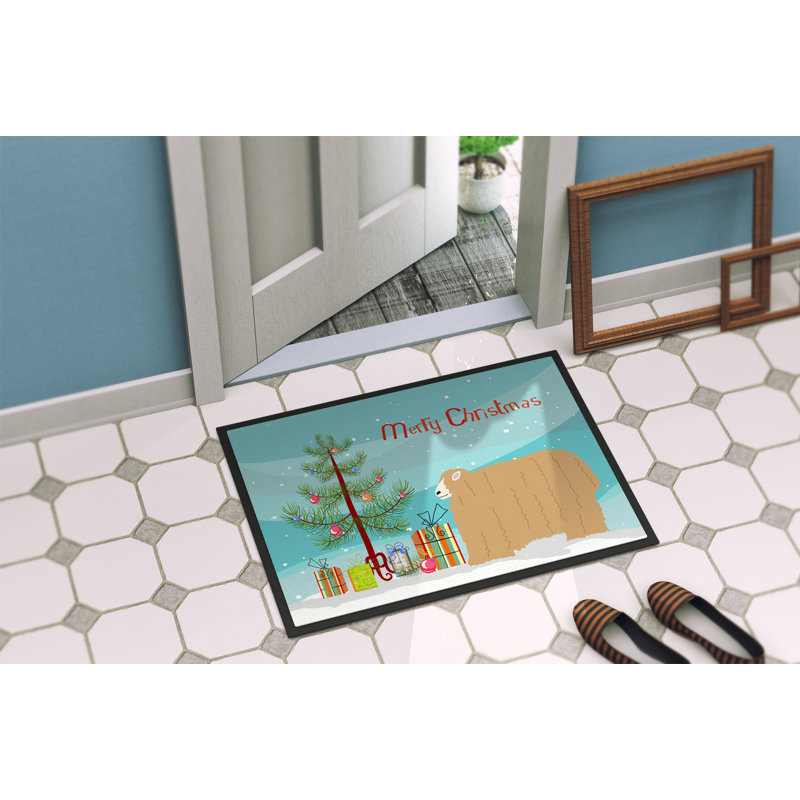 Tapis de noël pour l’extérieur antidérapant lincoln spennymoor ovins, Rectangle 2 pi x 3 pi