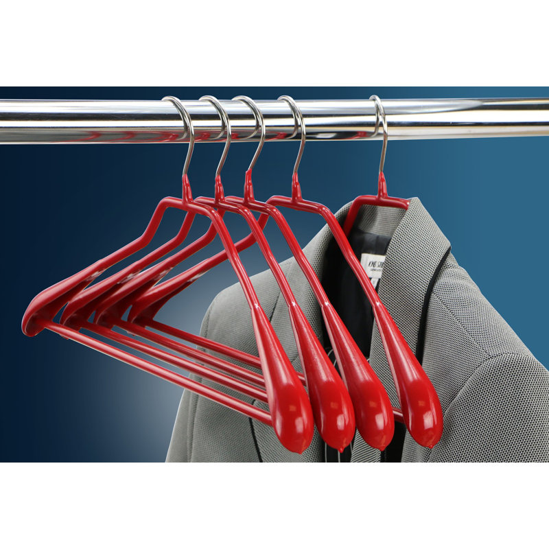 Cintre en métal antidérapant Bodyform, Rouge, H 8 po x l 16,75 po x P 1,25 po