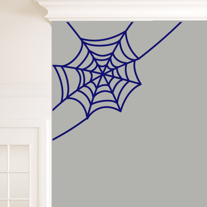 Décalcomanie murale en coin pour araignée, Bleu marine